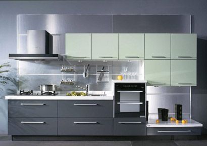 简约不锈钢家庭橱柜